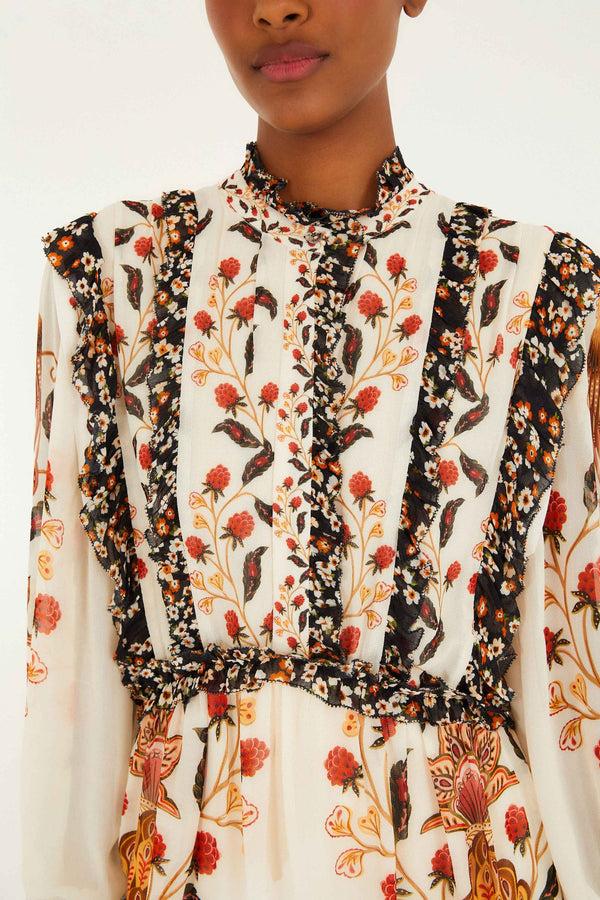 Rue Madam Dress 346118 Berry-Garden-Cream