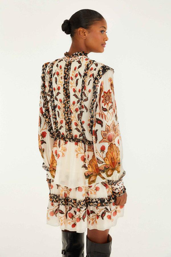 Rue Madam Dress 346118 Berry-Garden-Cream