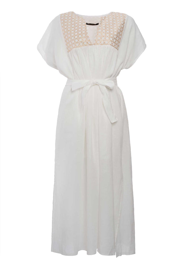 rue madam Dress 430825 White-Gold