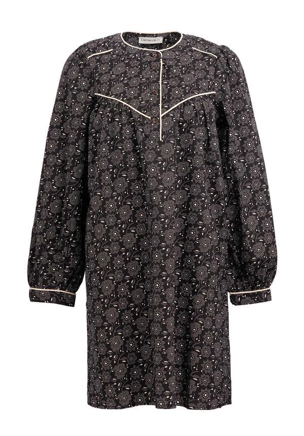 rue madam Dress 5167 Black-Off-White