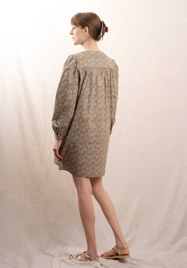 Rue Madam Dress 5167 Lt-Olive-Floral