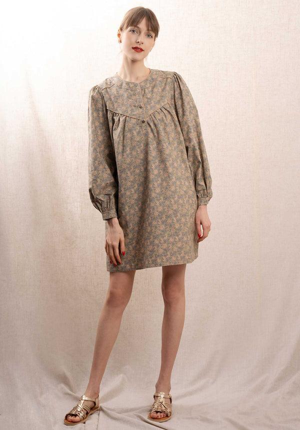 rue madam Dress 5167 Lt-Olive-Floral