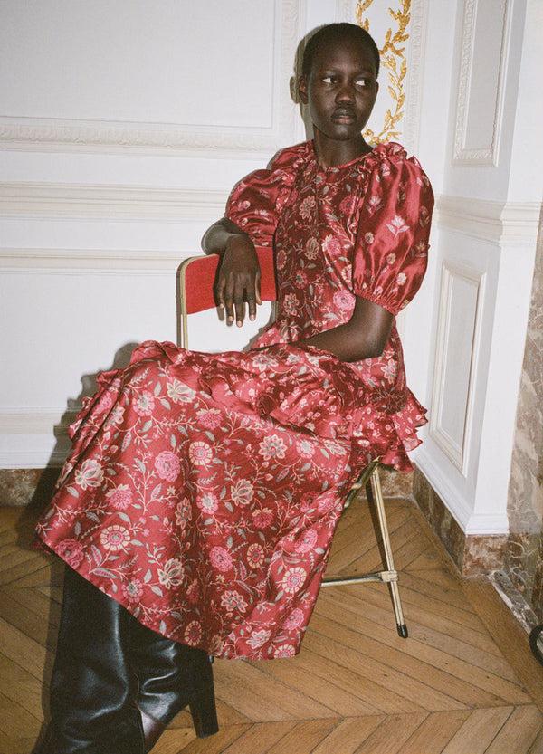 Rue Madam Dress Aw24-104 Magenta