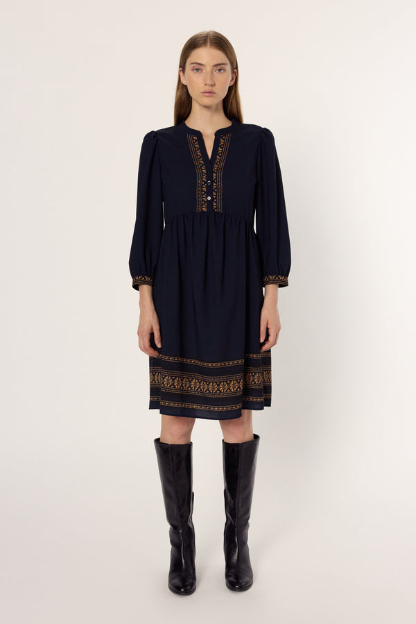 Rue Madam Dress Dcr19c175 Navy