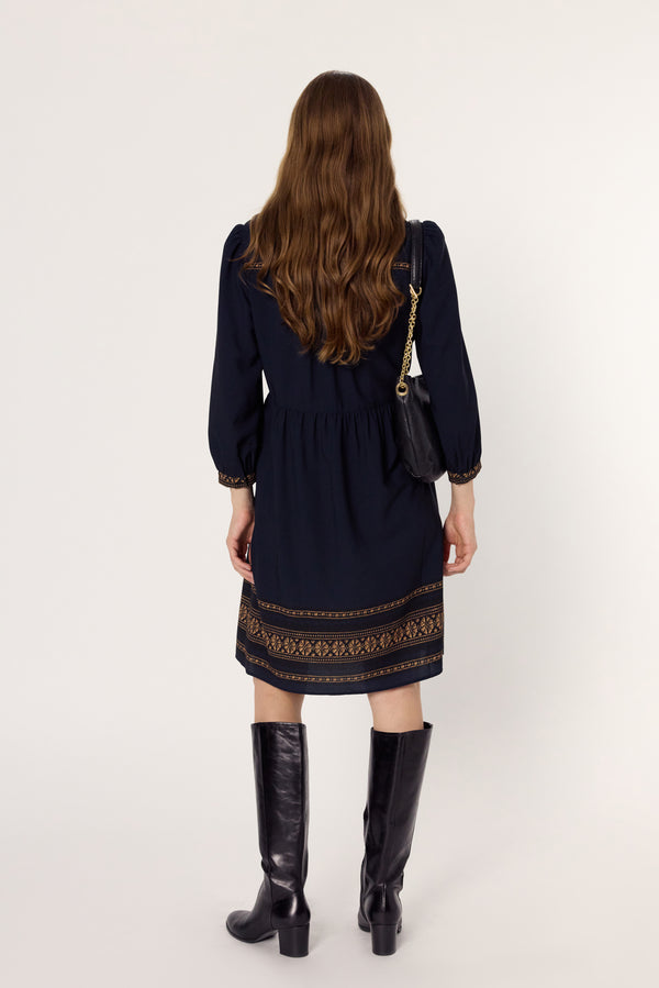 Rue Madam Dress Dcr19c175 Navy