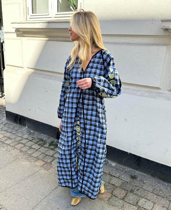 Rue Madam Dress Fran Dress Blue-Checks