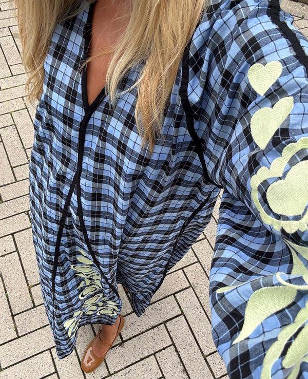 Rue Madam Dress Fran Dress Blue-Checks