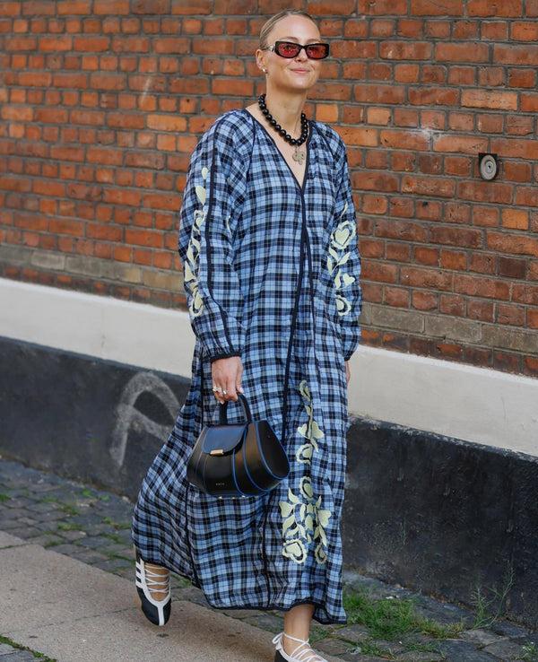 rue madam Dress Fran Dress Blue-Checks