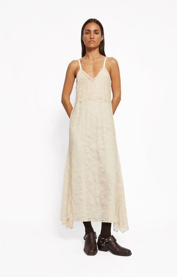 rue madam Dress Gemma Chantilly Craie