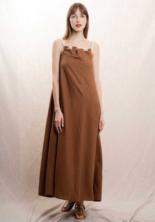 rue madam Dress L8731 Brown
