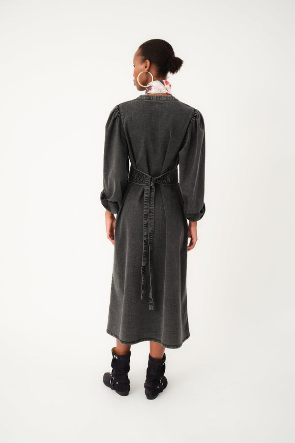 Rue Madam Dress Parisll Midi Dre Washed-Black
