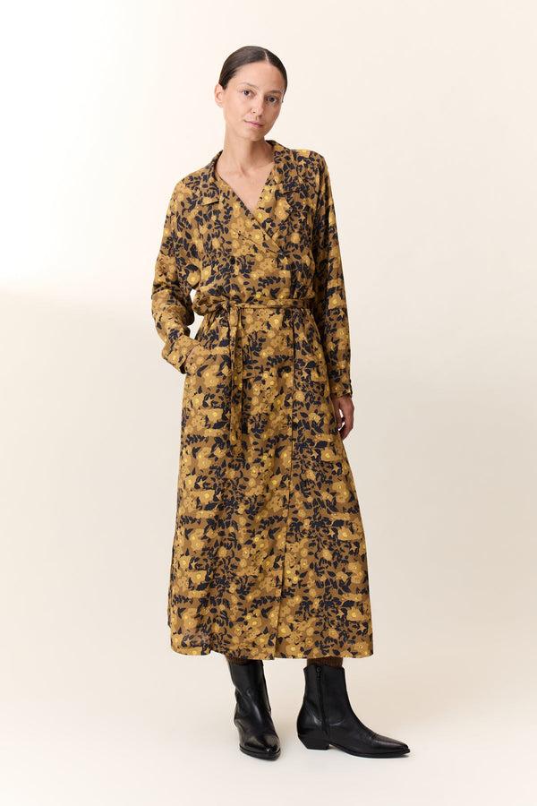 Rue Madam Dress Reda Tv36 Flower Yellow