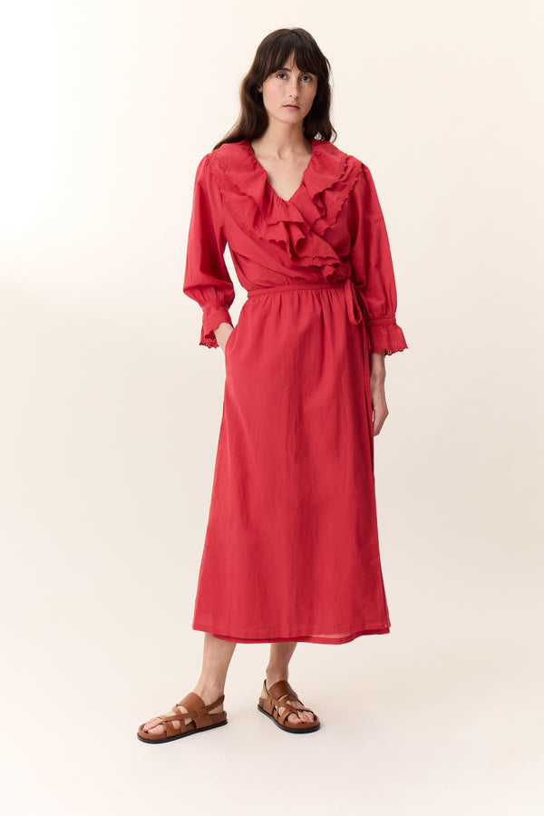 Rue Madam Dress Reem Tcv1 Plain Red