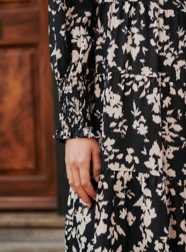 Rue Madam Dress Roberta Floral Noir