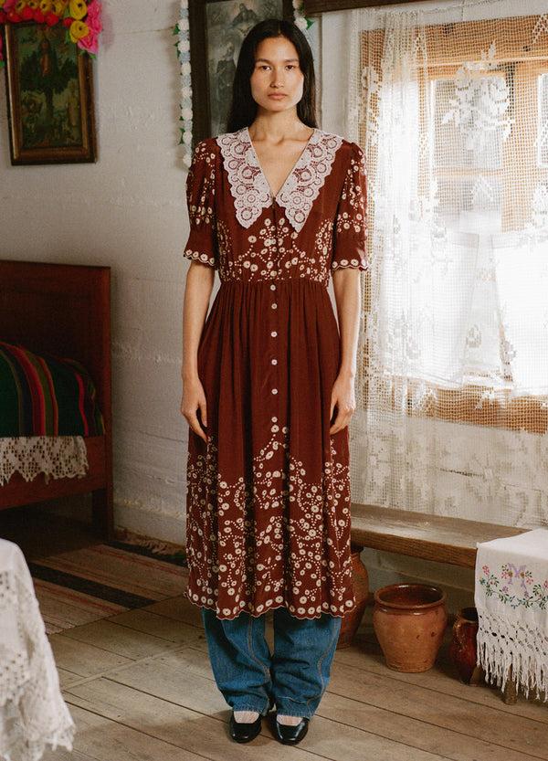 Rue Madam Dress Rs26-115 Brown