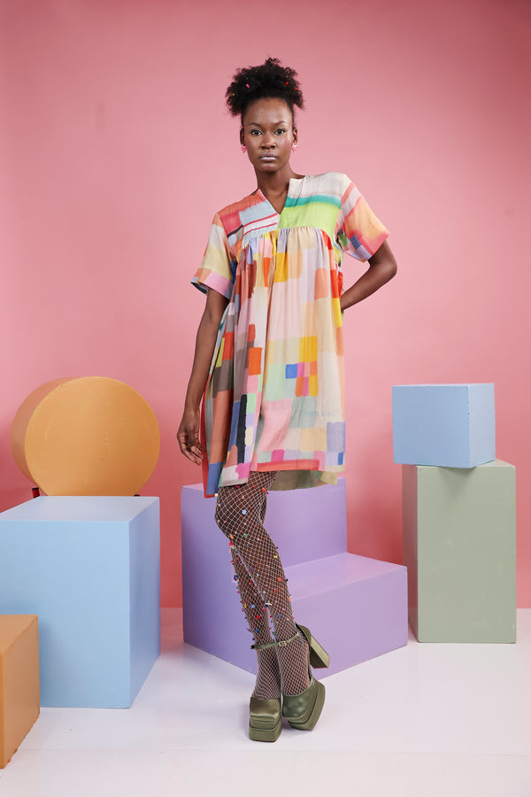 rue madam Dress Short Dress Rainbow