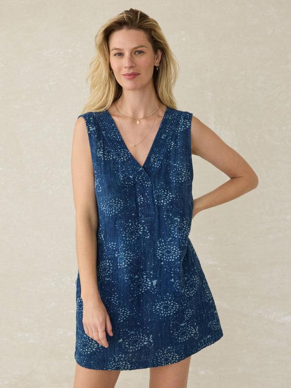 rue madam Dress Wds2568 Indigo-Isle-Print