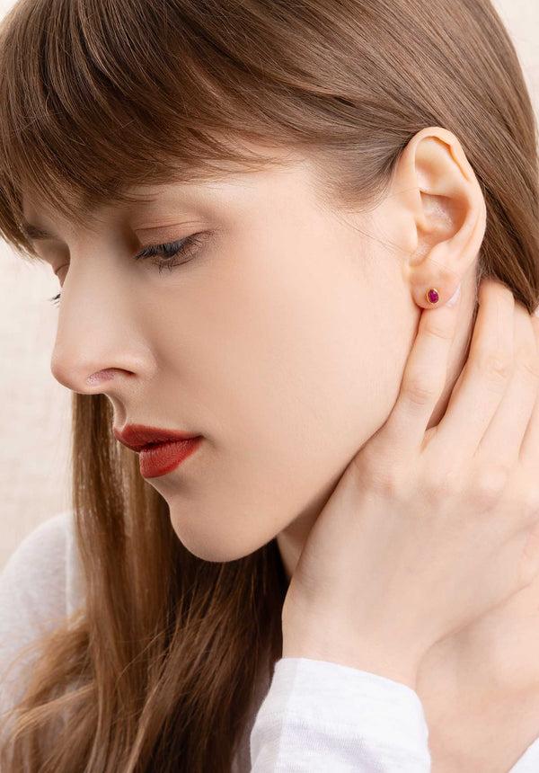 Rue Madam Earring Bopp6 Rubis