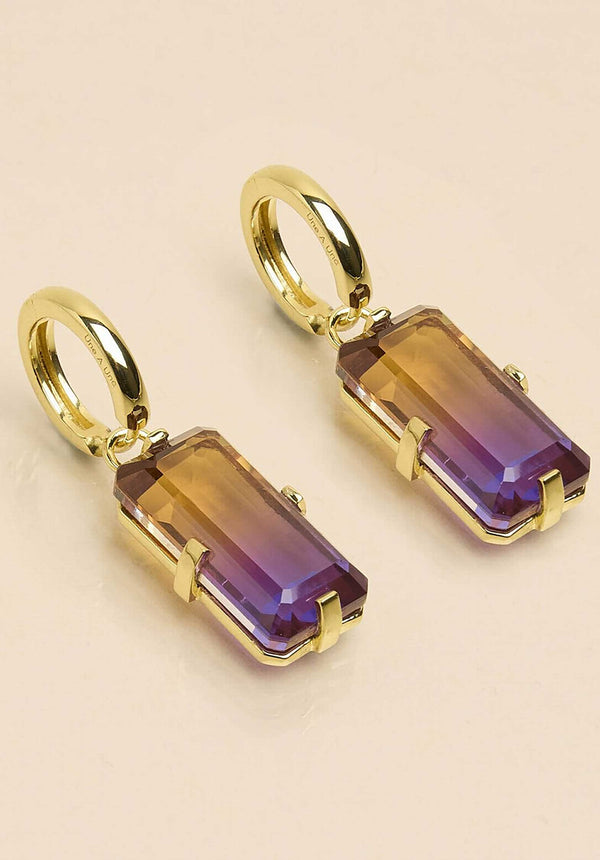 rue madam Earring Borop6 Ocre-Violet