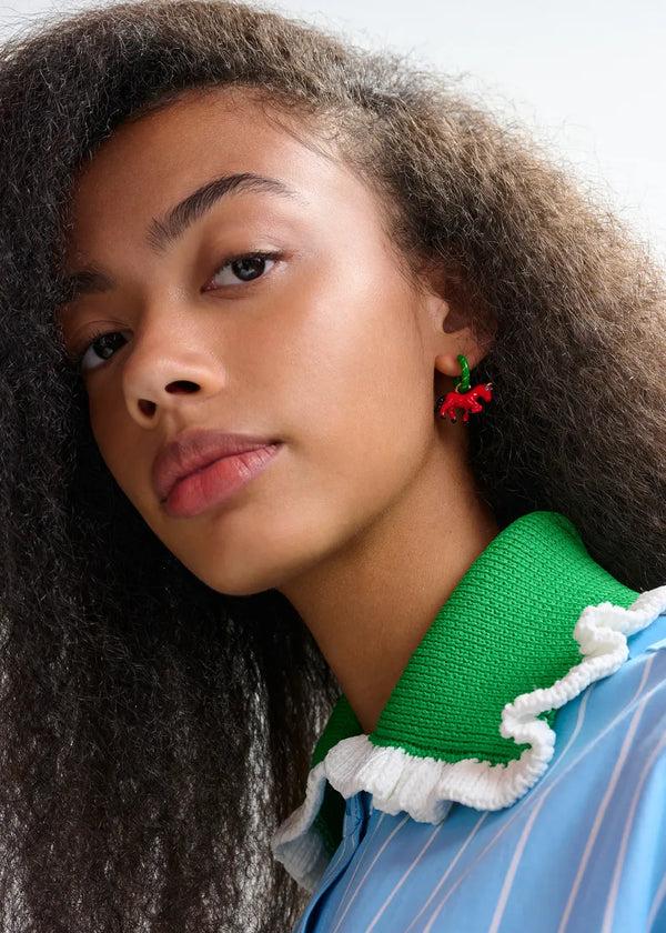 Rue Madam Earring Jorse Extra-Green