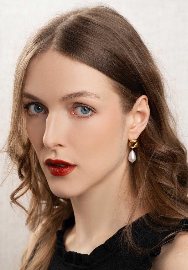 Rue Madam Earring Pending Pearl Ea Gold