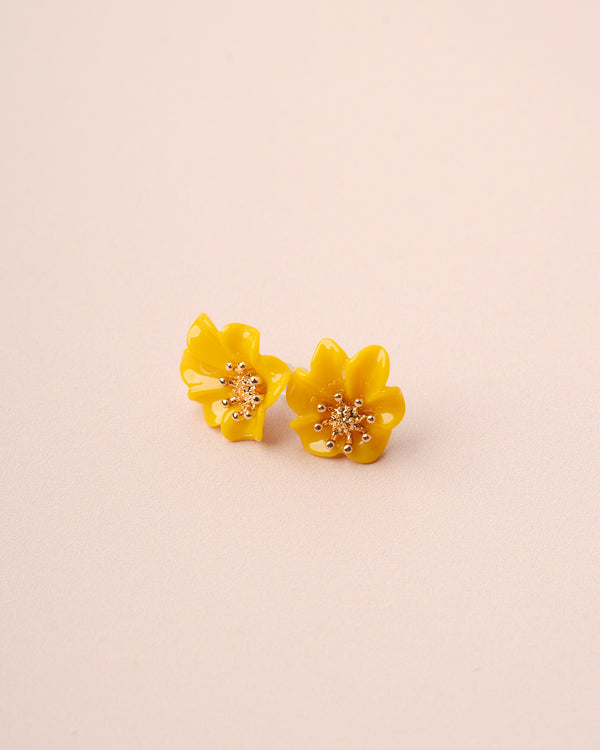 Rue Madam Earring Rhododendron Ear Yellow