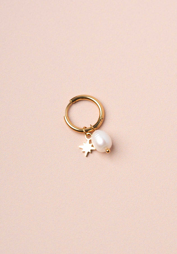 Rue Madam Earring White Star Earri Gold