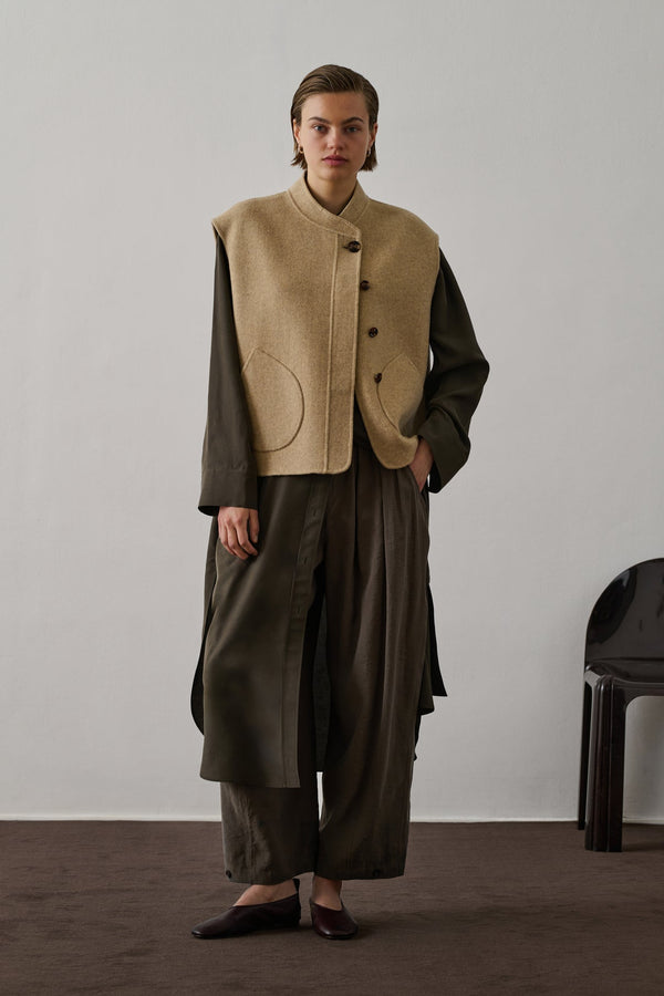 rue madam Gilet Adeline Beige-Chine