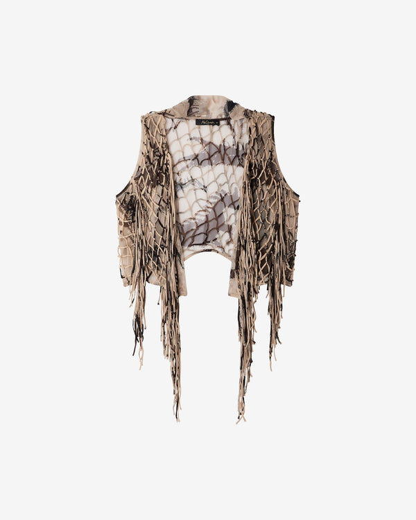 rue madam Gilet Fally Beige-Brown