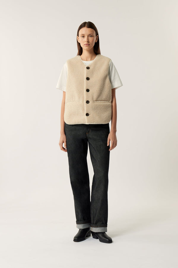 Rue Madam Gilet Fusil Ecru