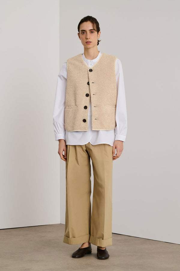 rue madam Gilet Fusil Ecru