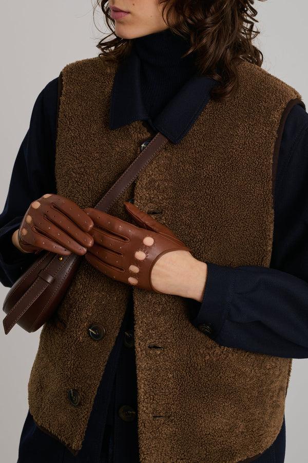 Rue Madam Gilet Fusil Marron