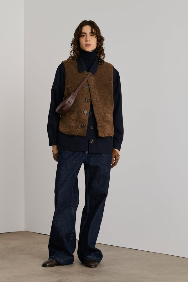 rue madam Gilet Fusil Marron