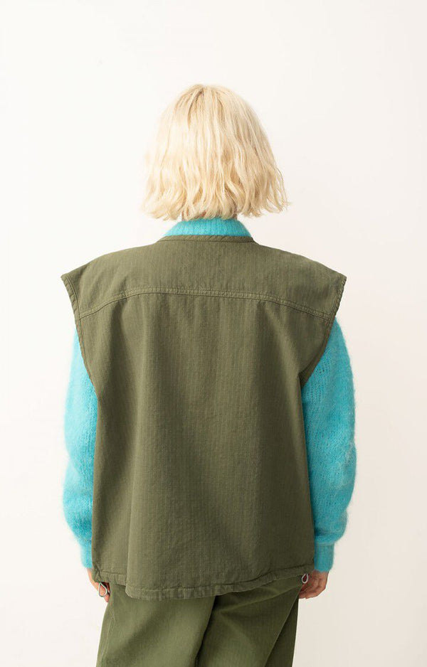 Rue Madam Gilet Ryg16b Kaki