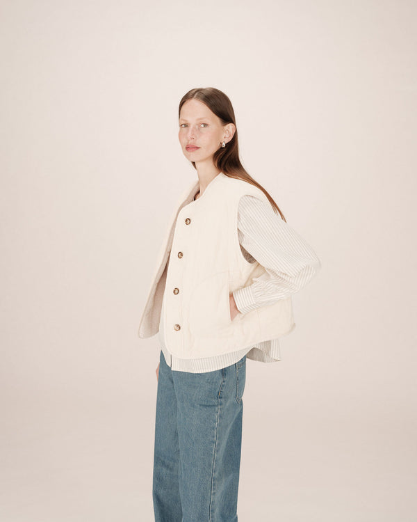 Rue Madam Gilet Seth Ecru