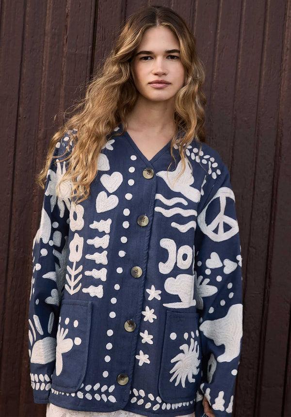 rue madam Jacket Maggie Suzani Navy-Peace