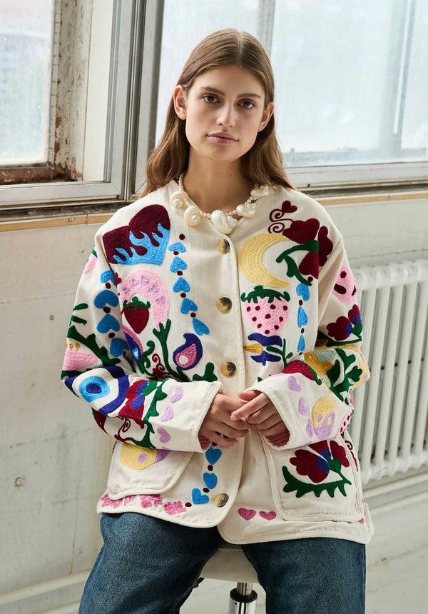 Rue Madam Jacket Maggie Suzani White-Rose