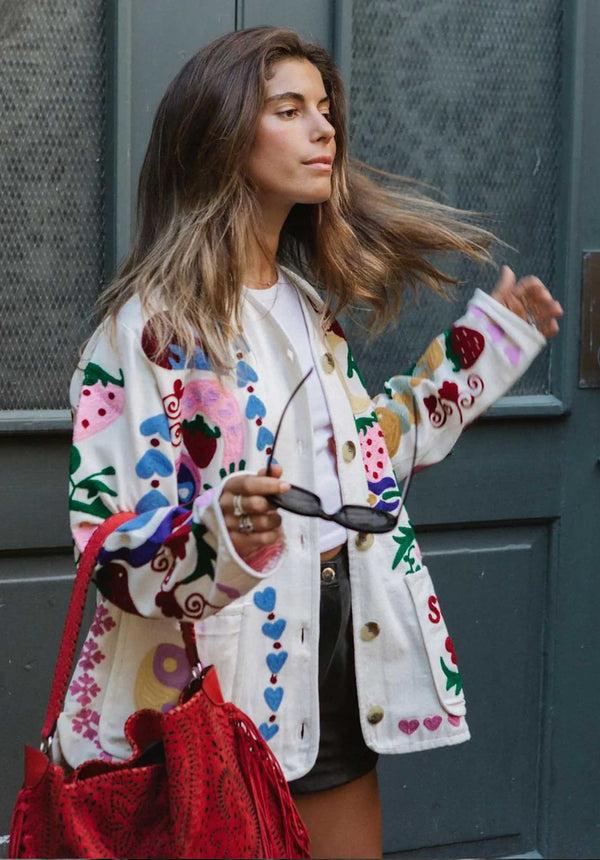 Rue Madam Jacket Maggie Suzani White-Rose