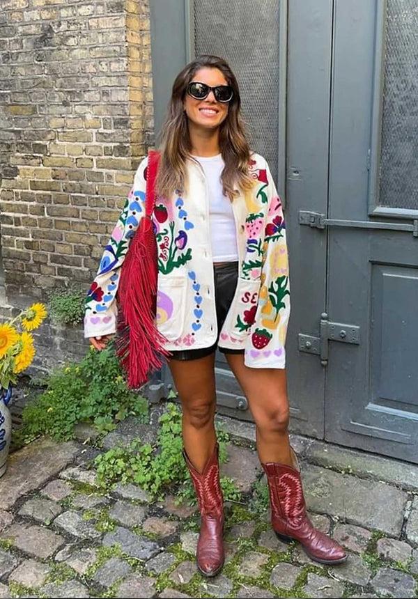 Rue Madam Jacket Maggie Suzani White-Rose