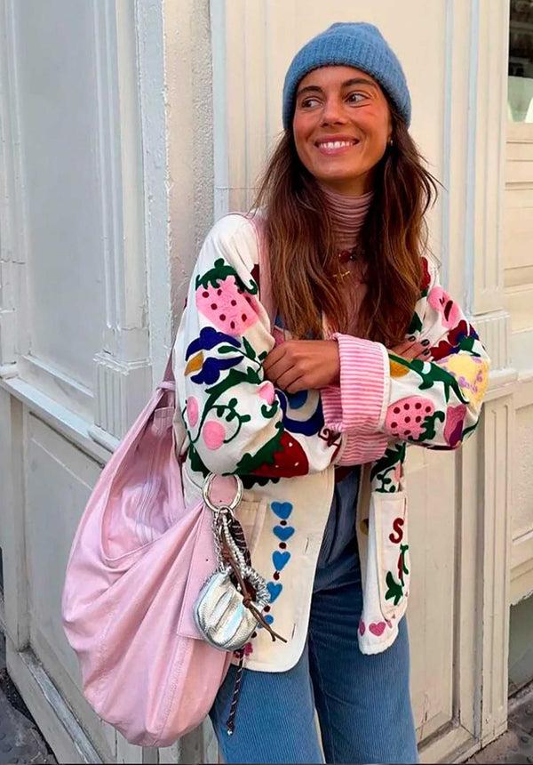 rue madam Jacket Maggie Suzani White-Rose