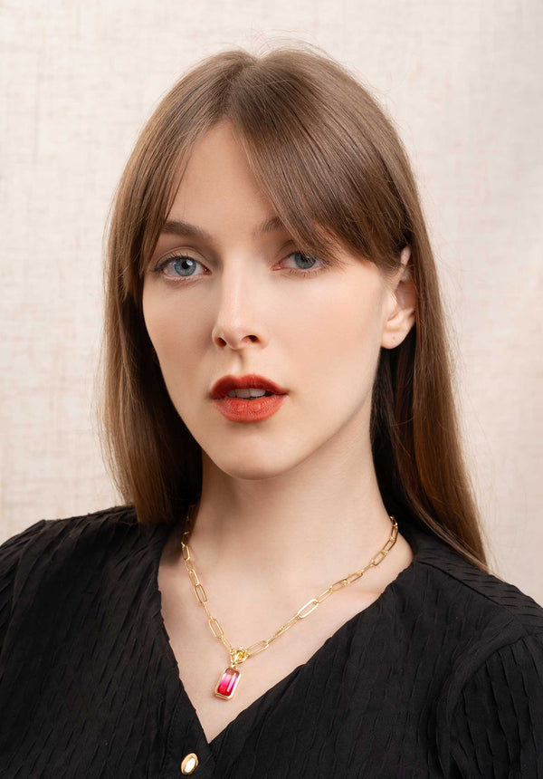 Rue Madam Necklace Cbrf6 Fuchsia