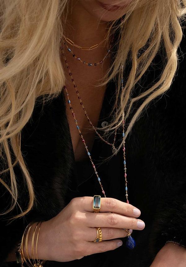 Rue Madam Necklace Cfev7 Vert-Bleu