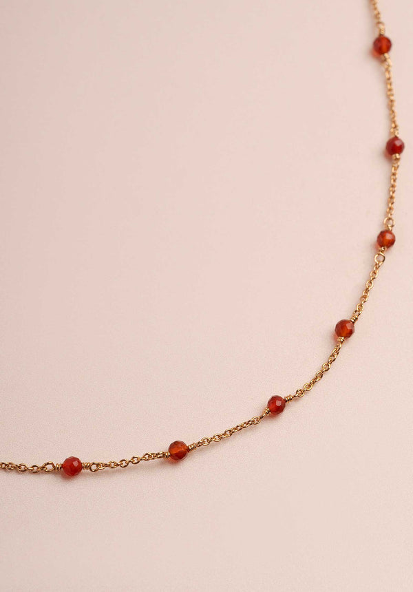 Rue Madam Necklace Dilara Stone Nec Red-Agathe