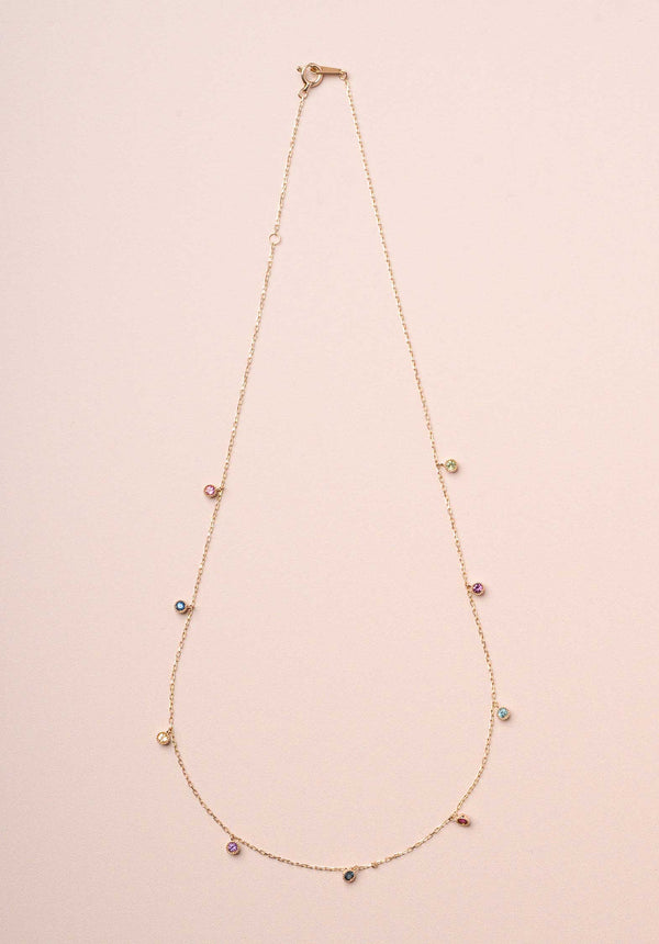Rue Madam Necklace Round Stone Neck Multi
