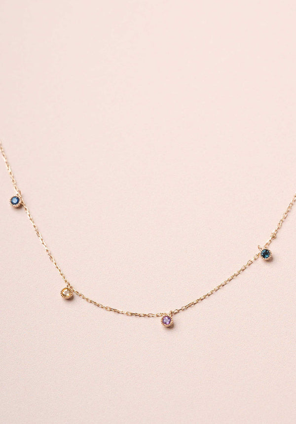 Rue Madam Necklace Round Stone Neck Multi