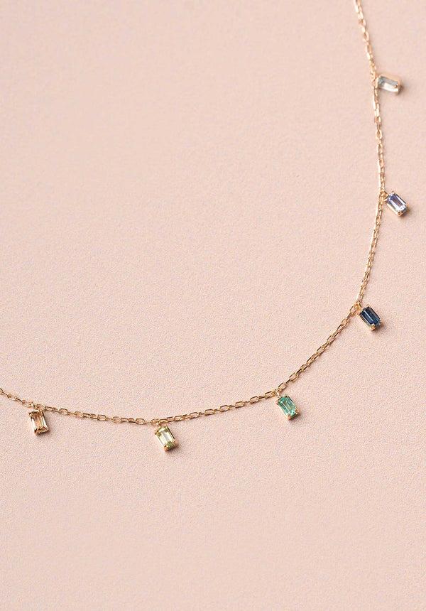 Rue Madam Necklace Square Stone Nec Multi