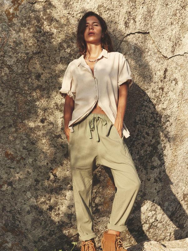 Rue Madam Pants Draper Pant Dark-Seagrass