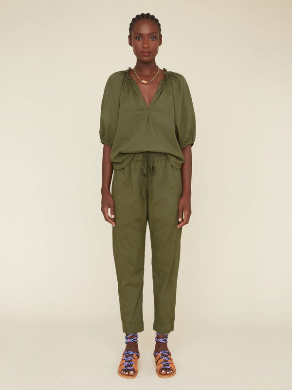 Rue Madam Pants Draper Pant Green-Moss
