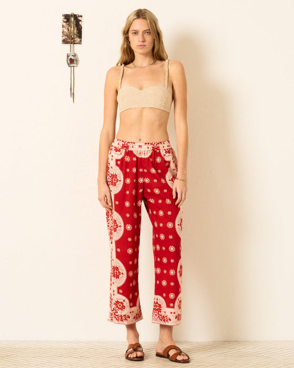 Rue Madam Pants Otto Lava Bandan Red
