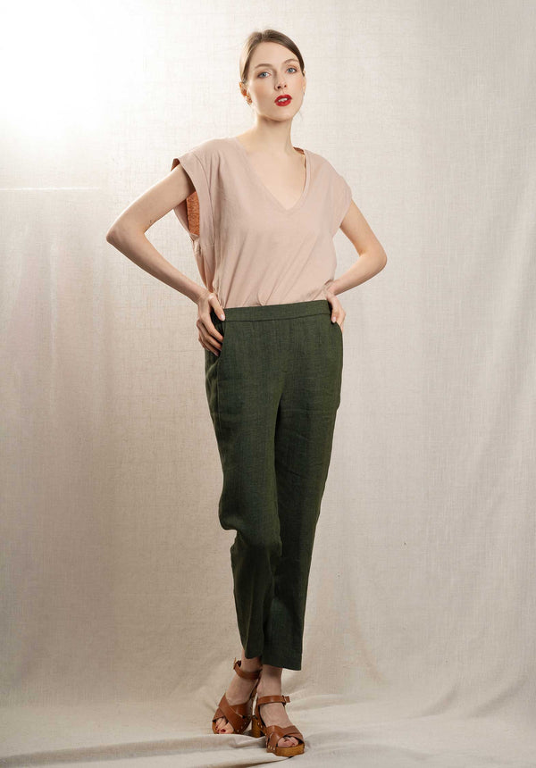 rue madam Pants Pacifio 10062 3-Kaki